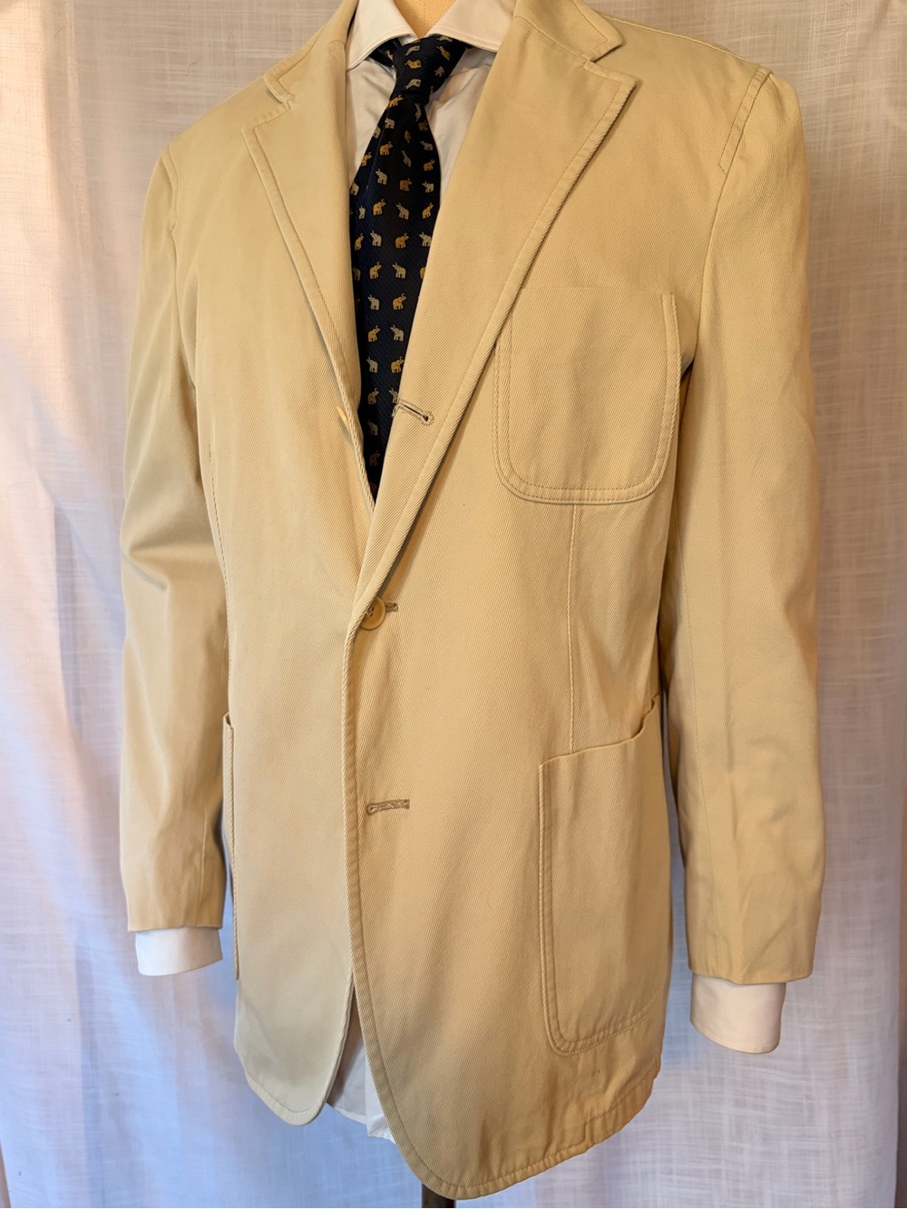 Harry Rosen Napoli made in Italy Men's Beige Casual Blazer - Lightweight Jacke